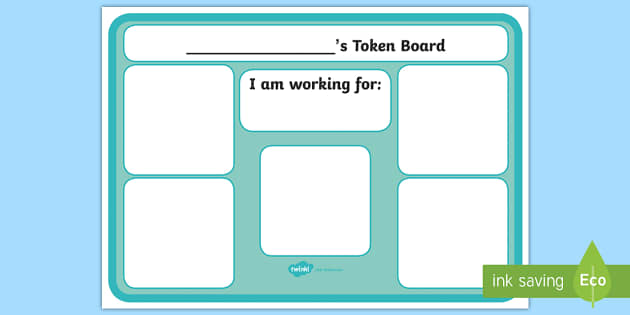 Token Board Worksheet (teacher made) Twinkl