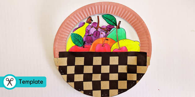Paper Plate Fruit Basket Food Crafts Paper Plate Fruit Basket Food Crafts
