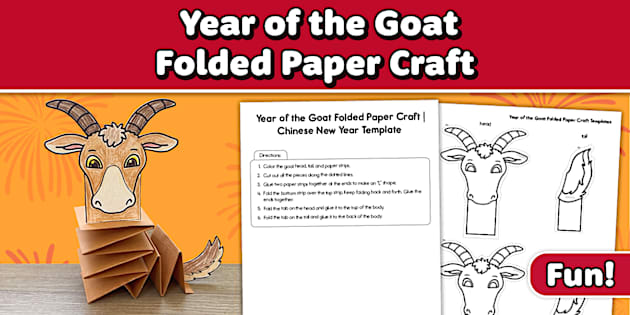 Year of the Goat Folded Paper Craft | Chinese New Year