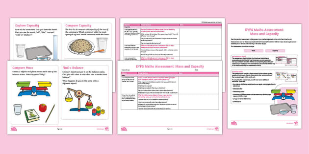 Eyfs Maths Assessment White Rose Maths Mass And Capacity