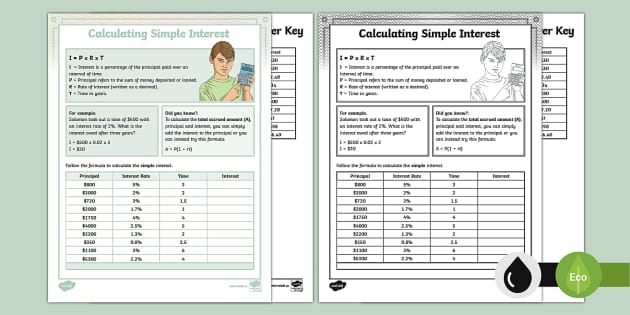 Calculating Simple Interest Activity (profesor hizo)