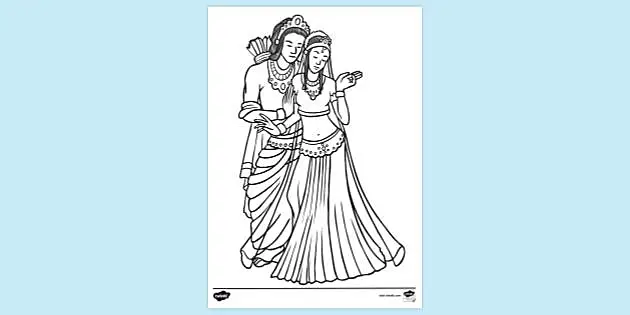 My drawing of Ram sita lakshman and hanuman