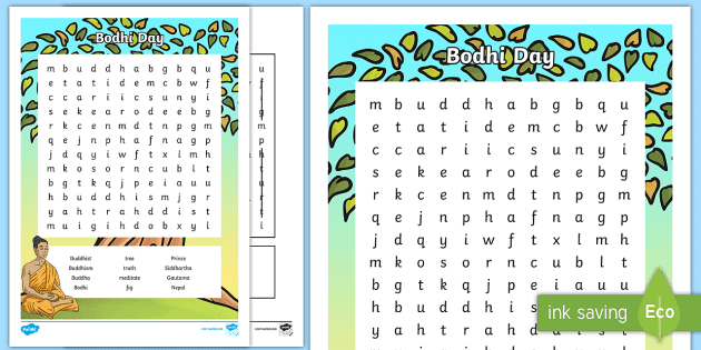 Ks2 Bodhi Day Word Search Teacher Made