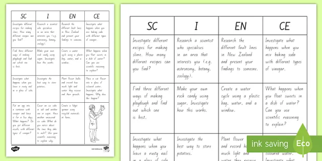 Science Home Learning Tasks Kids Experiments