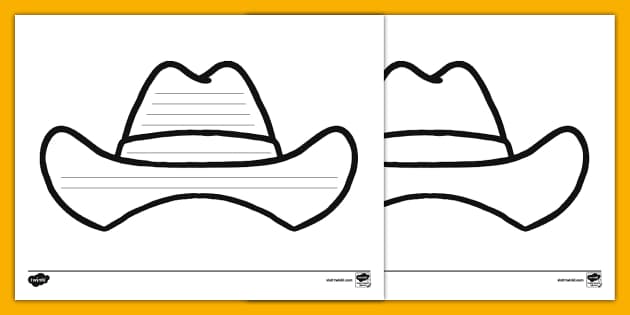 Cowboy Hat Templates (teacher made) - Twinkl