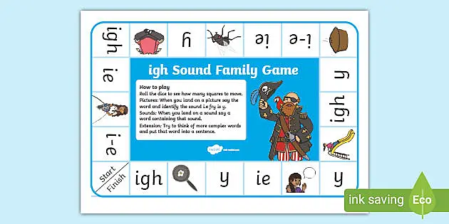 Igh Sound Family Game Teacher Made