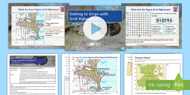 reading maps grid references lesson pack geography beyond