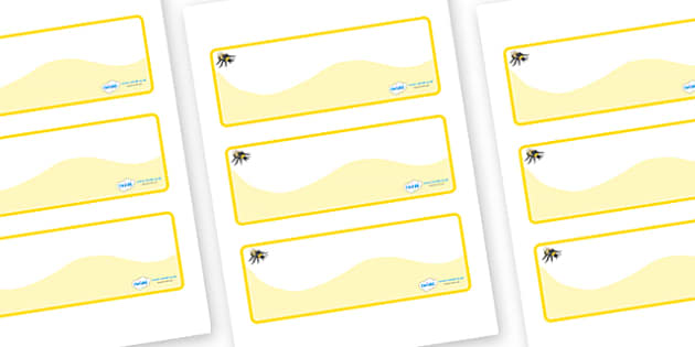 FREE! - Bee Themed Editable Drawer-Peg-Name Labels (Colourful)