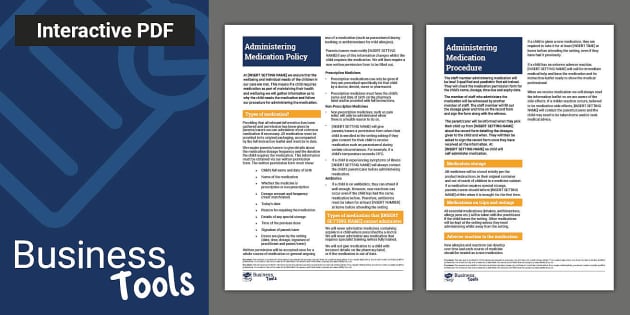 Administering Medication Policy and Procedure for Private Early Years ...