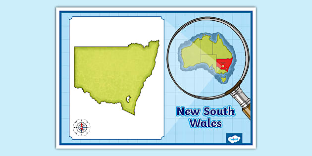 New South Wales Map Poster (teacher made) - Twinkl