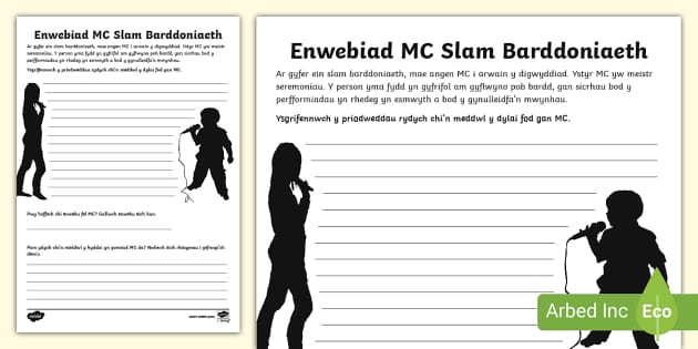 Enwebiad MC Slam Barddoniaeth (teacher Made) - Twinkl