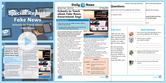 UKS2 Teaching Fake News Daily News Resource Pack - Twinkl