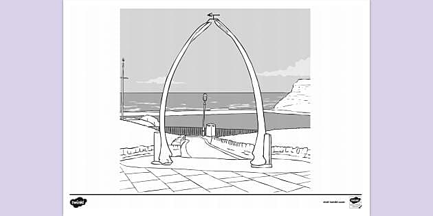 FREE! - Whale Bone Arch Colouring Sheet