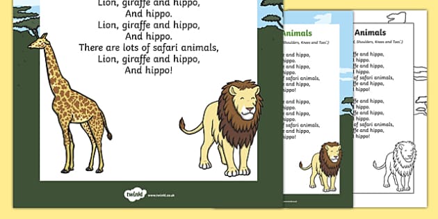 safari song for preschoolers