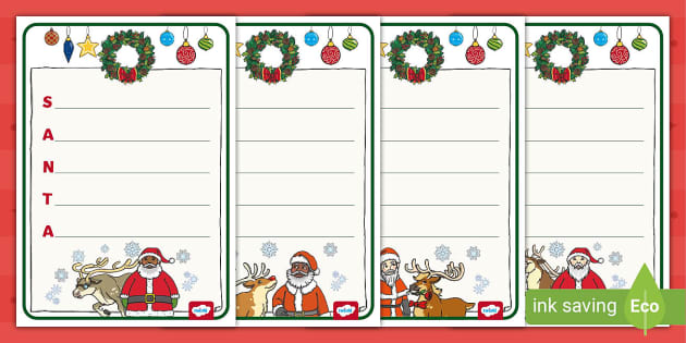 Santa Acrostic Christmas Poem for Kids - Twinkl