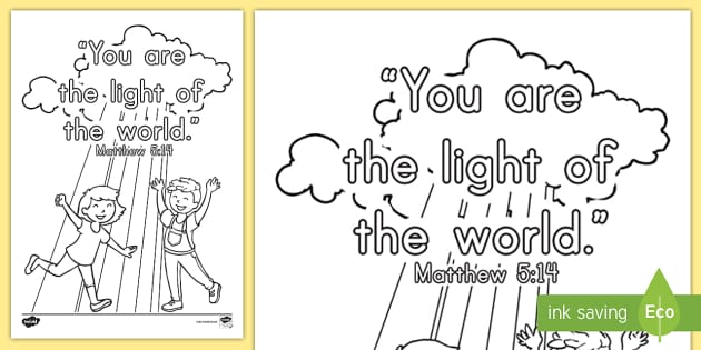 Matthew 5:14 Coloring Page (teacher made) - Twinkl