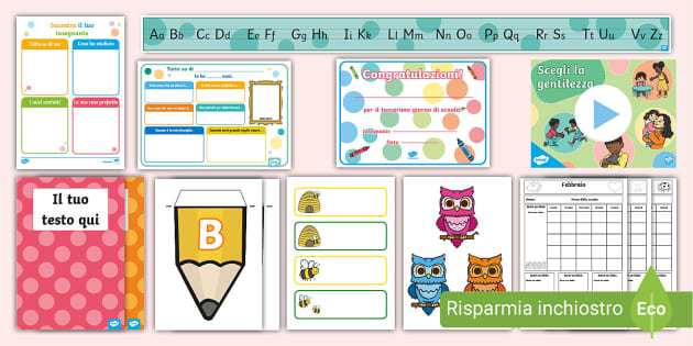 Set Decorativo Per L'Inizio Della Scuola – Kit Completo Per Festa Di Prima Elementare