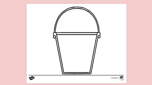 FREE! - Full Bucket Colouring | Colouring Sheets - Twinkl