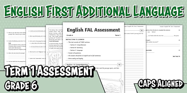 Leader Development Assessment Grade 6 English FAL – Term 1 – Assessment (CAPS Aligned)