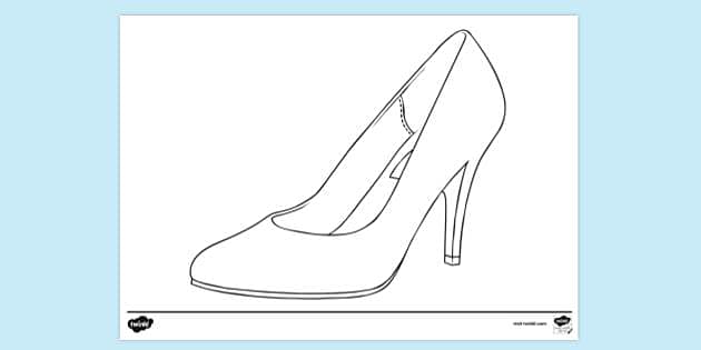 High-heeled Shoes For Woman. Fashion Footwear Artwork In Shoe Style Pattern  Fill. Isolated Clipart For Coloring Book Pages Design Royalty Free SVG,  Cliparts, Vectors, and Stock Illustration. Image 72833200.