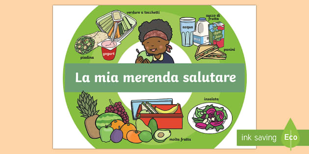 Una Merenda Salutare Poster (Teacher-Made) - Twinkl