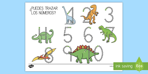 Dinosaurios - Primeros Pasos Números