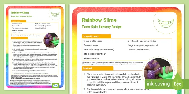 Snow Slime Recipe (teacher made) - Twinkl