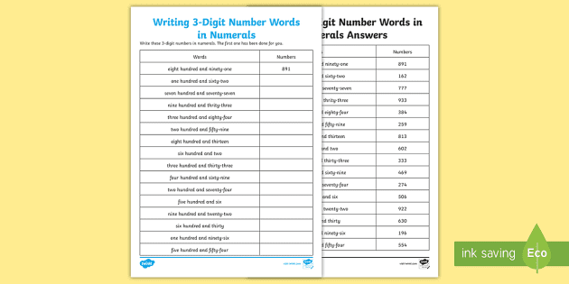 write down the place value of each digit in words 34678