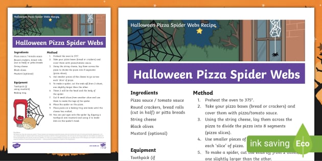 Halloween Spider Web Pizza - Twinkl