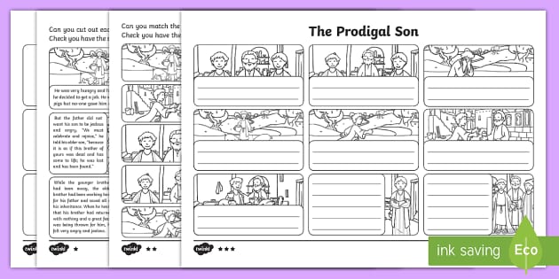The Prodigal Son Differentiated Sequencing Worksheet