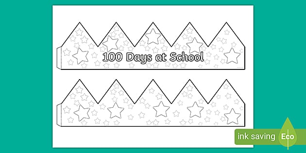 starry-100-days-crown-teacher-made-twinkl