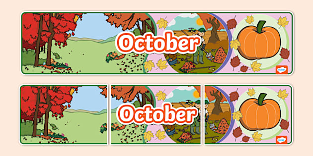 October Display Banner (Teacher-Made) - Twinkl