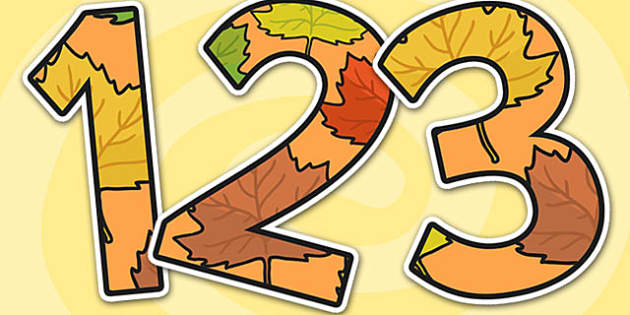 Autumn Themed A4 Display Numbers (Hecho por educadores)