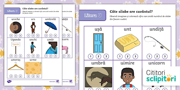 Litera U Unchiul Ama Fi Desp r irea n Silabe