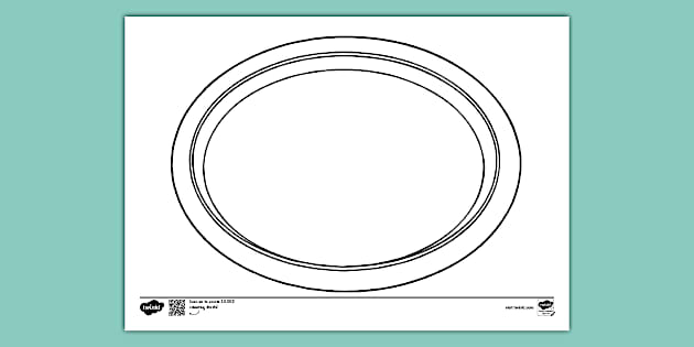 Kitchen Plate Colouring Sheet (Hecho por educadores)