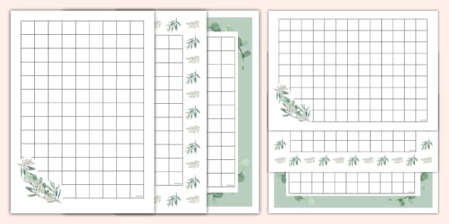 Squared Paper Templates - Teaching Ideas