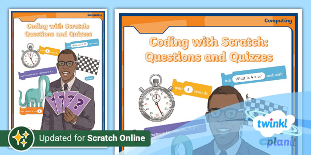 Coding with Scratch: Questions and Quizzes Year 4 Book Cover