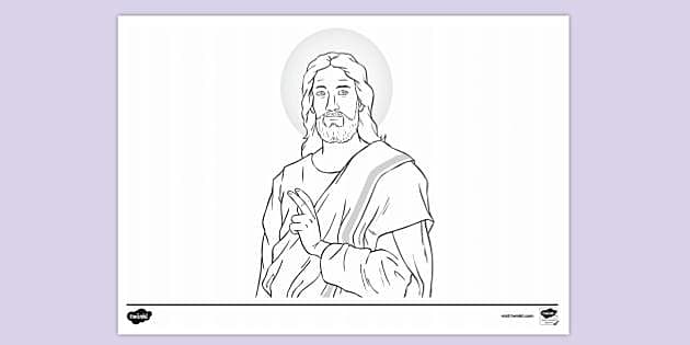 FREE! - Saviour Colouring Sheet | Colouring Sheets - Twinkl