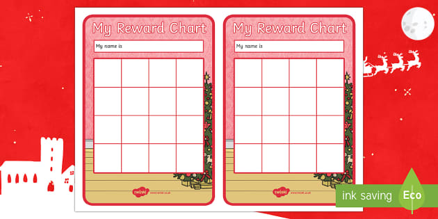 Christmas Themed Reward Chart (teacher made) - Twinkl