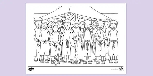 twelve sons of jacob coloring pages