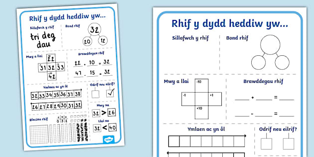 Rhif y Dydd (Teacher-Made) - Twinkl