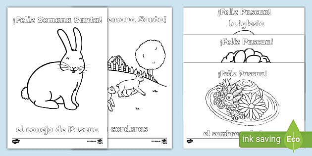 Happy Easter Colouring Pages (Hecho por educadores) - Twinkl