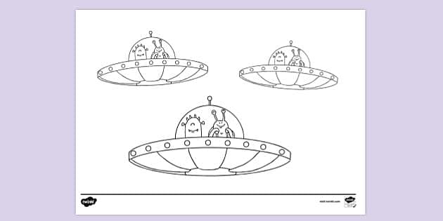 flying saucer coloring pages