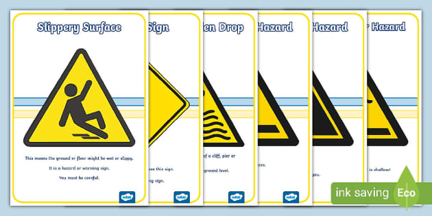 Water Safety Signs and Flags Display Posters (teacher made)