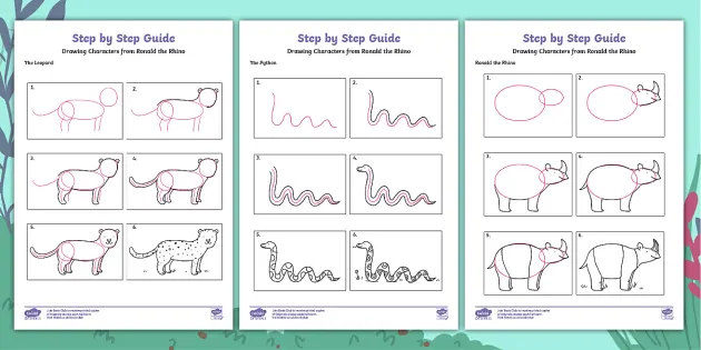 Easy Outline Drawings Step-by-Step How to Draw Activity Pack