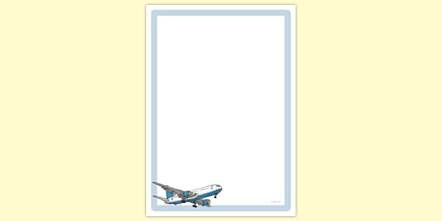 free-aeroplane-plane-page-border-page-borders-twinkl