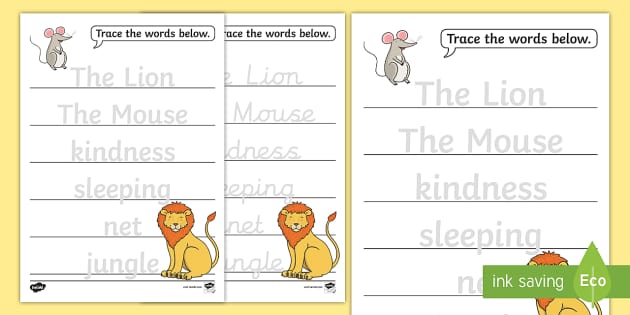 the-lion-and-the-mouse-interactive-worksheet-lion-and-the-mouse