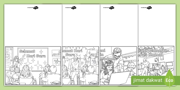 Aktiviti Mewarna Kad Ucapan Hari Guru