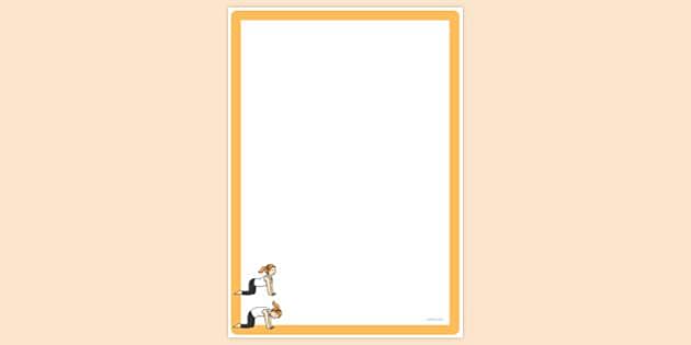 FREE! - Simple Blank Zebra Pose Page Border | Page Borders | Twinkl