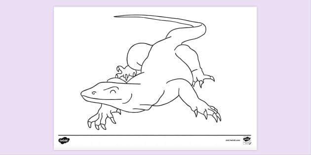 lizard coloring page
